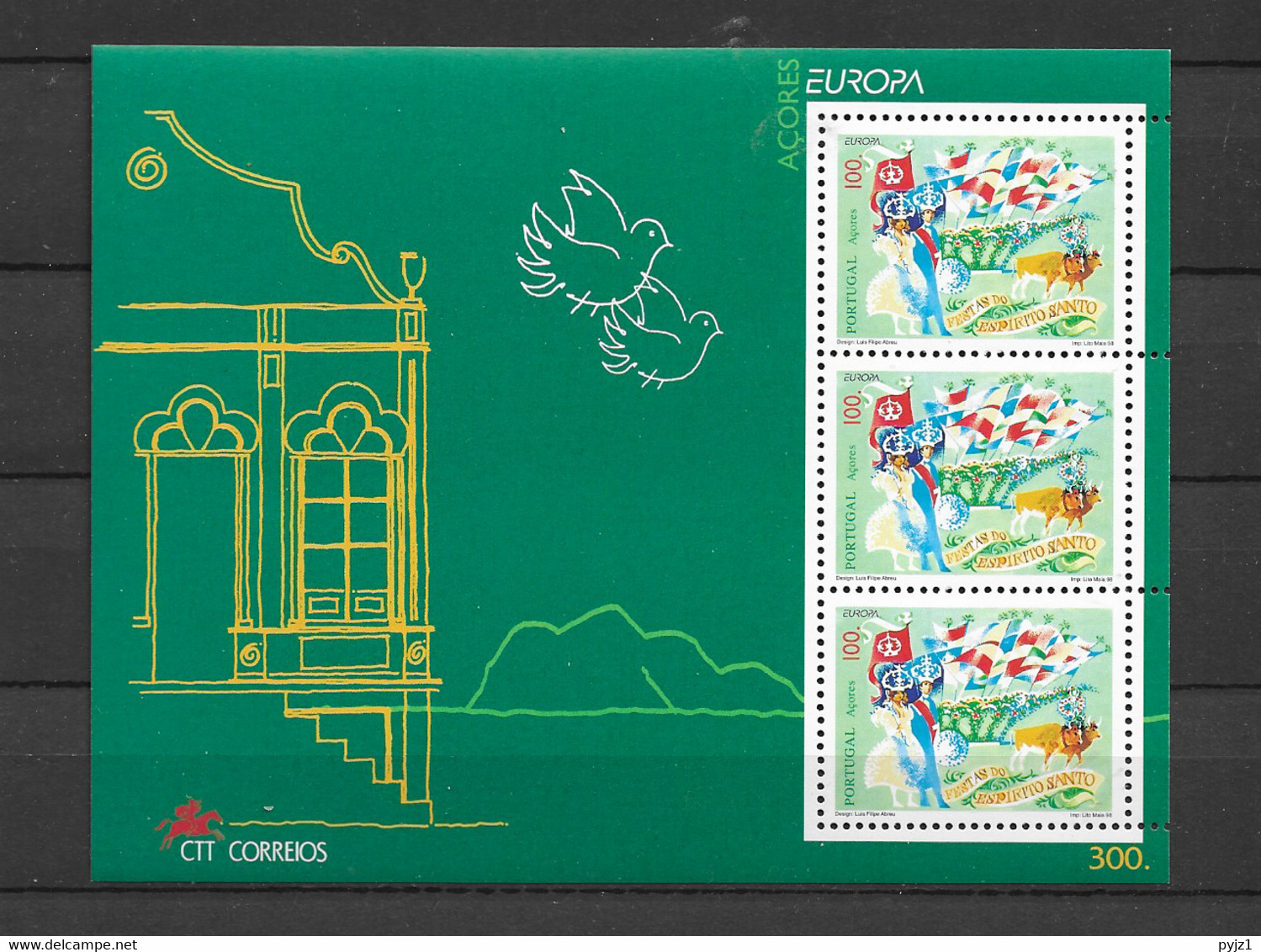 1998 MNH Azoren, Block 18, Postfris** - Azoren