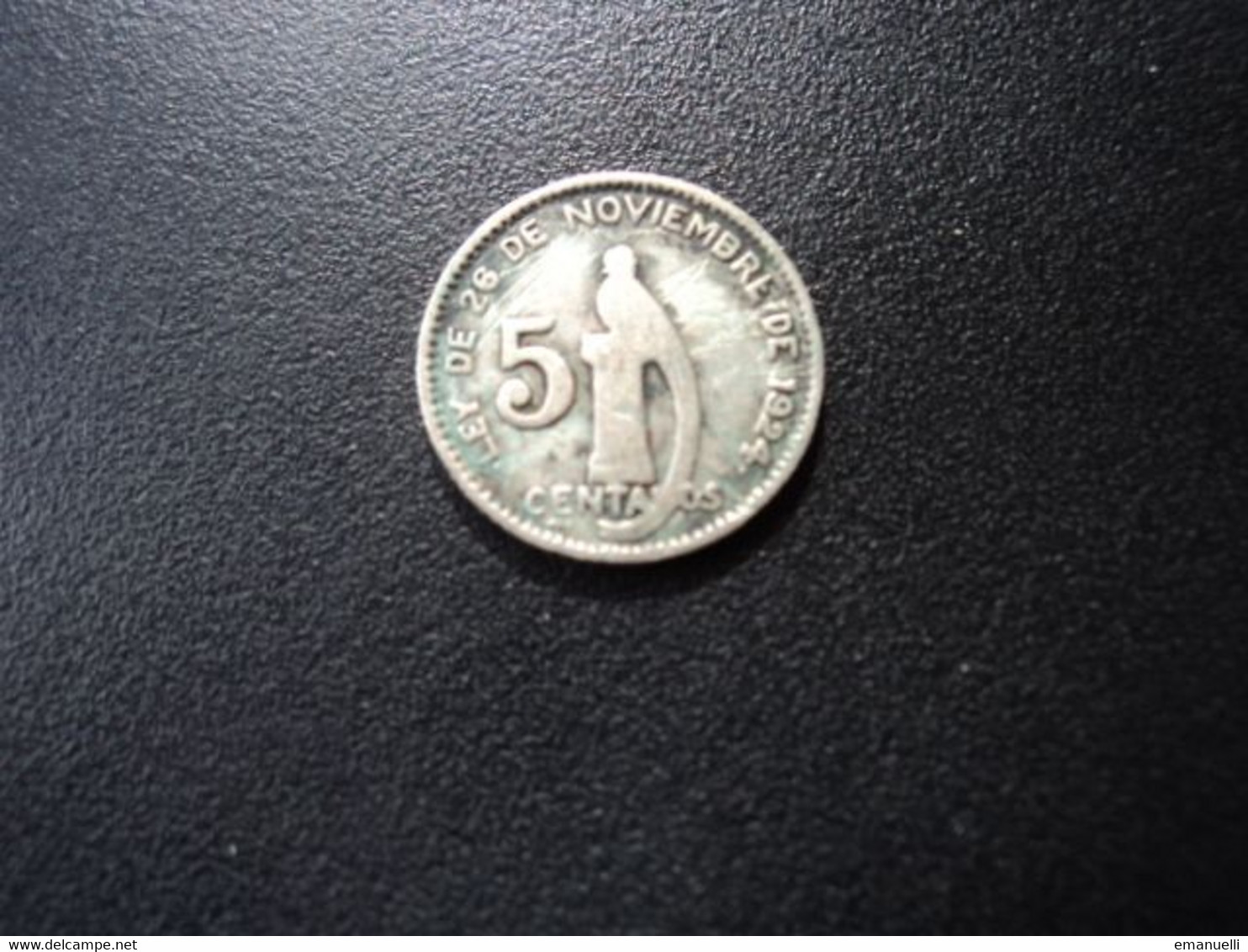 GUATEMALA * : 5 CENTAVOS   1945      KM 238.1       TB+  ** - Guatemala