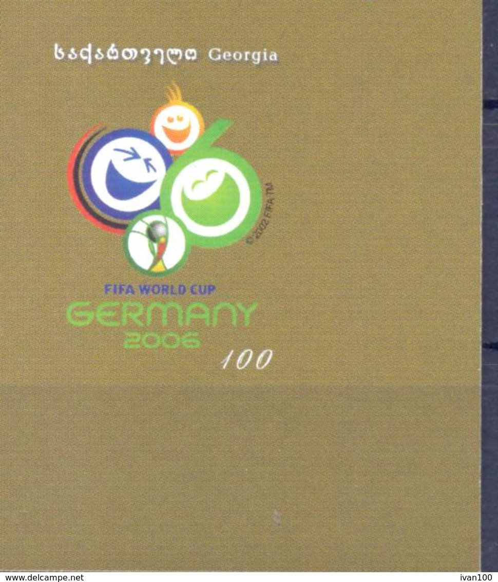 2005. Georgia, World Football Cup Germany'2006, ERROR, 1v IMPERFORATED, Mint/** - Géorgie