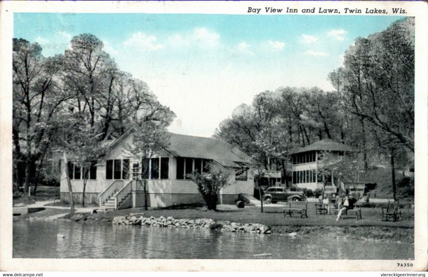 !  Alte Ansichtskarte, Postcard To Germany 1939, Twin Lakes, Wisconsin, USA - Otros & Sin Clasificación