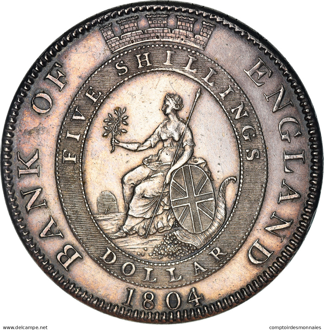 Monnaie, Grande-Bretagne, George III, 5 Shillings, Dollar, 1804, Londres, SUP - Andere & Zonder Classificatie