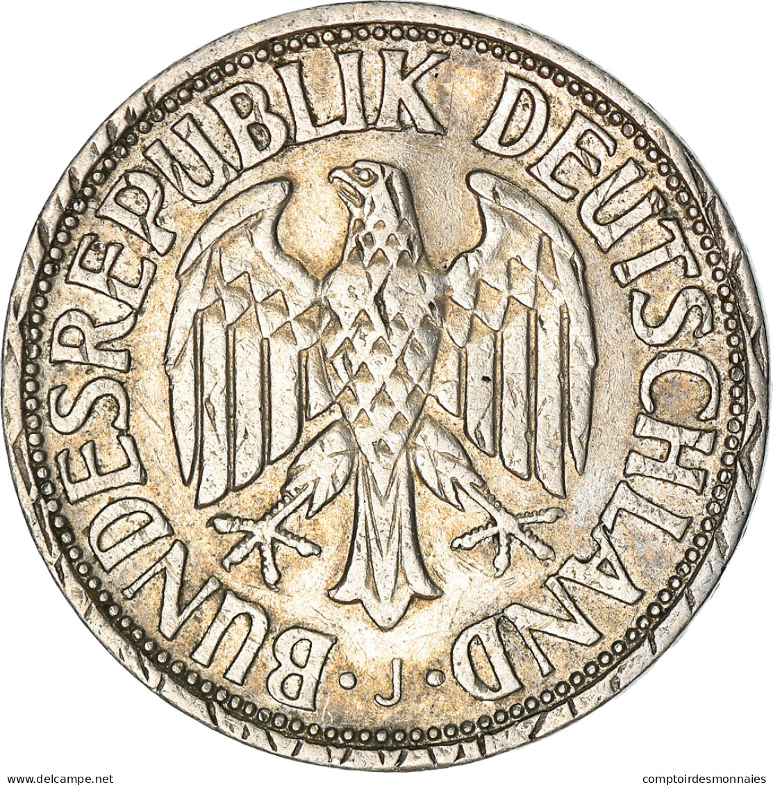 Monnaie, République Fédérale Allemande, Mark, 1950, Hambourg, TTB - 1 Mark