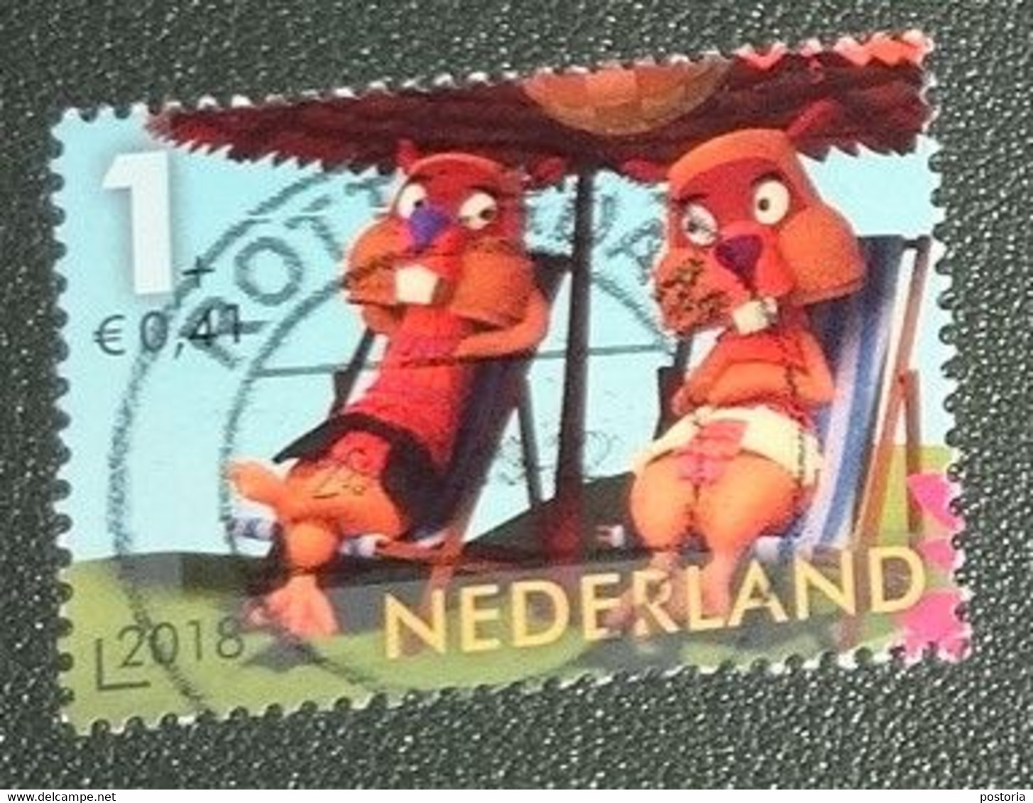 Nederland - NVPH - 3694x - 2018 - Gebruikt - Cancelled - Fabeltjeskrant - Ed En Willem Bever - Used Stamps