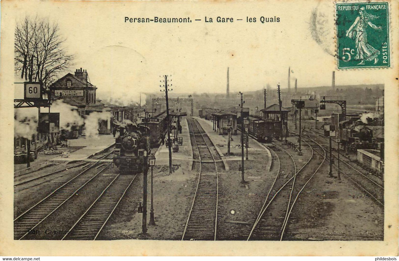 VAL D'OISE  PERSAN  La Gare , Les Quais - Persan