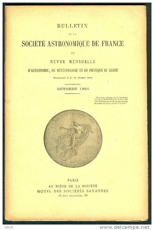 Astronomie, Bulletin De La Société Astronomique De France (Octobre 1904) : Observatoire De Paris, Nébuleuse... - Astronomie