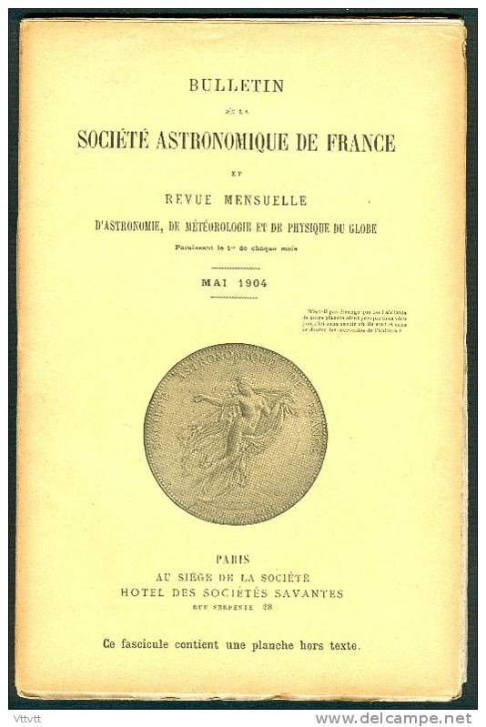 Astronomie, Bulletin De La Société Astronomique De France (Mai 1904) : Mars, Numismatique Astronomique, Soleil ... - Astronomia