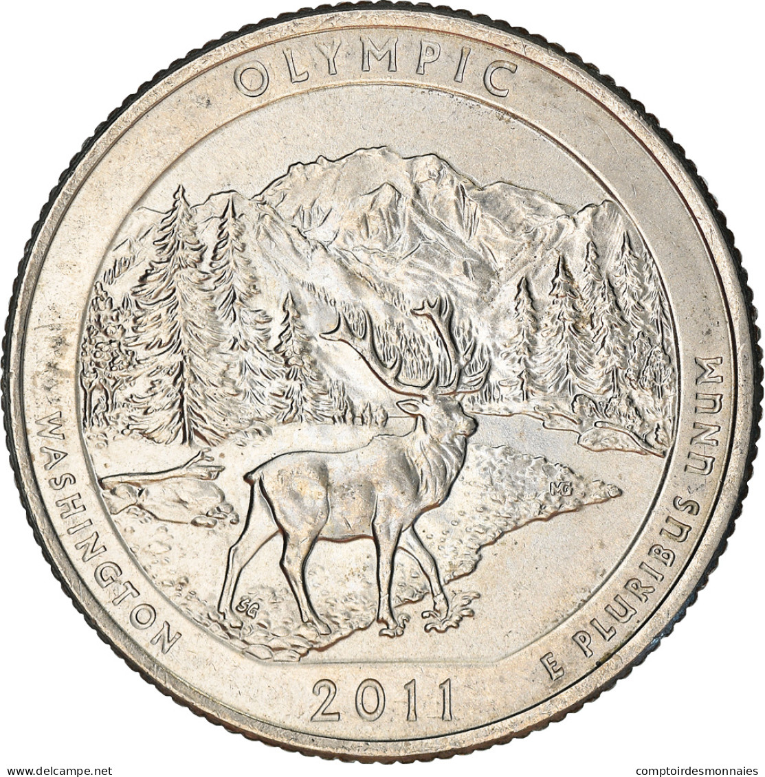 Monnaie, États-Unis, Quarter, 2011, U.S. Mint, Philadelphie, TTB+ - 2010-...: National Parks