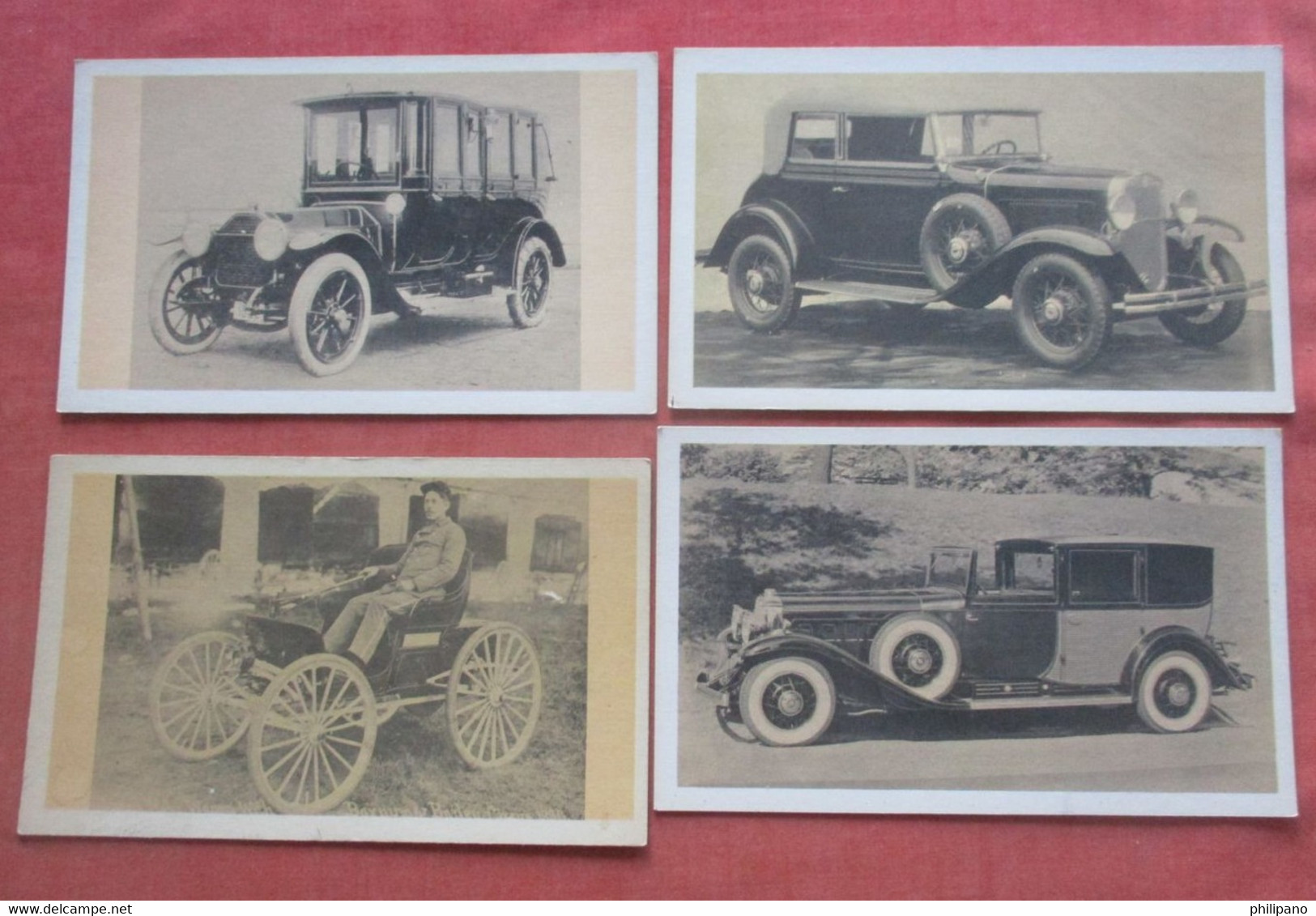 Non Mailable Information Back----- Lot Of 4 Cards  Antique Autos        Ref 5146 - Hot Springs