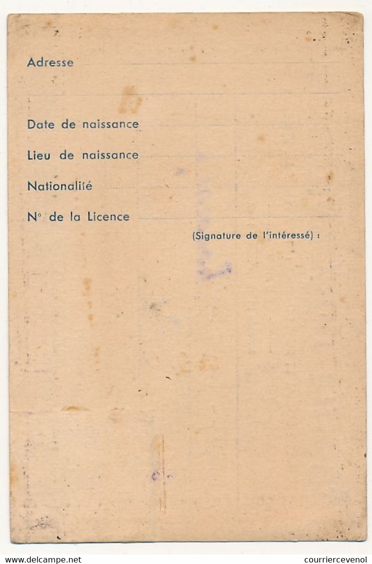 TUNISIE - "Boule Dubosvilloise" TUNIS - Carte De Membre Honoraire - 1947 - Unclassified