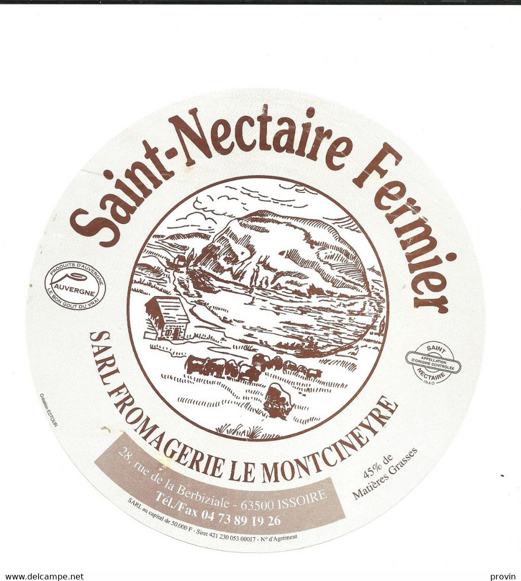 étiquette Fromage ST-NECTAIRE MONTCINEYRE - Cheese