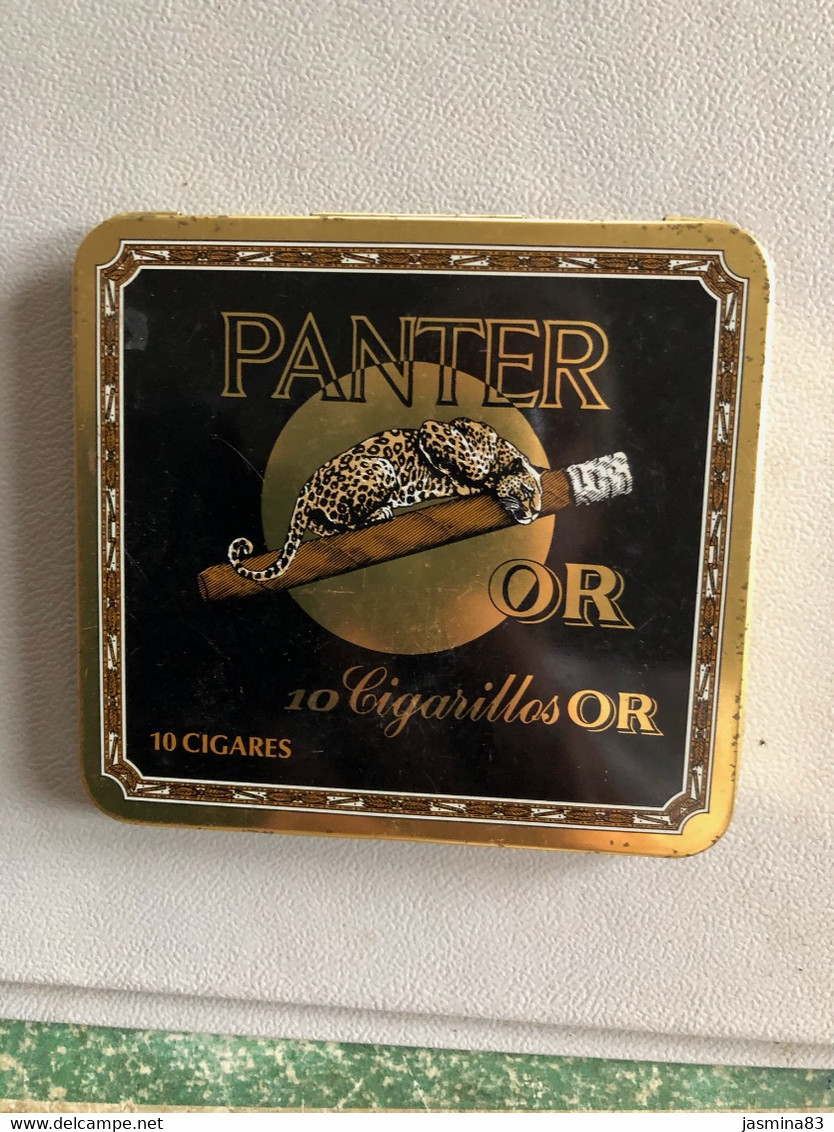 Boîte à Cigares Vide En Métal ‘Panter  Or’ - Otros & Sin Clasificación