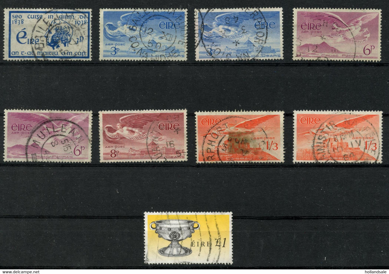 IRELAND - Some Better Used Stamps. Nine (9) Stamps. - Verzamelingen & Reeksen