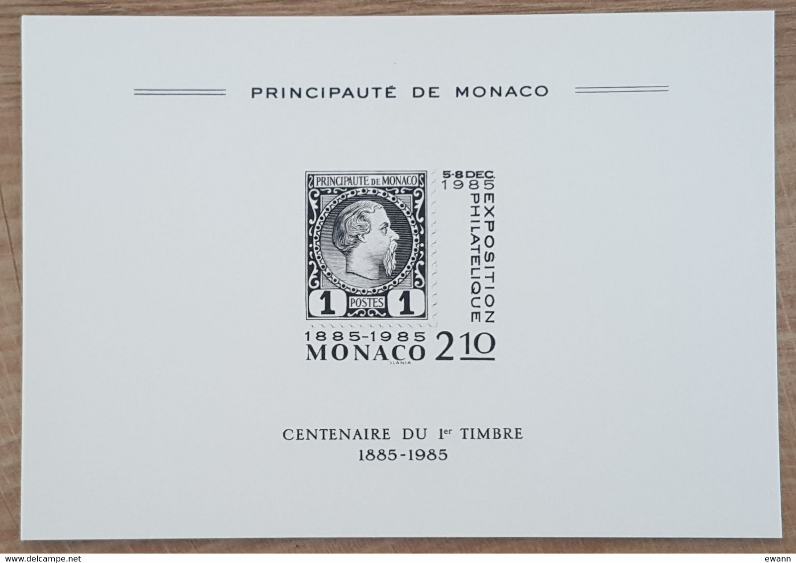 Monaco - YT N°1457 - EPREUVE SOUVENIR - Exposition Philatélique - 1985 - Brieven En Documenten
