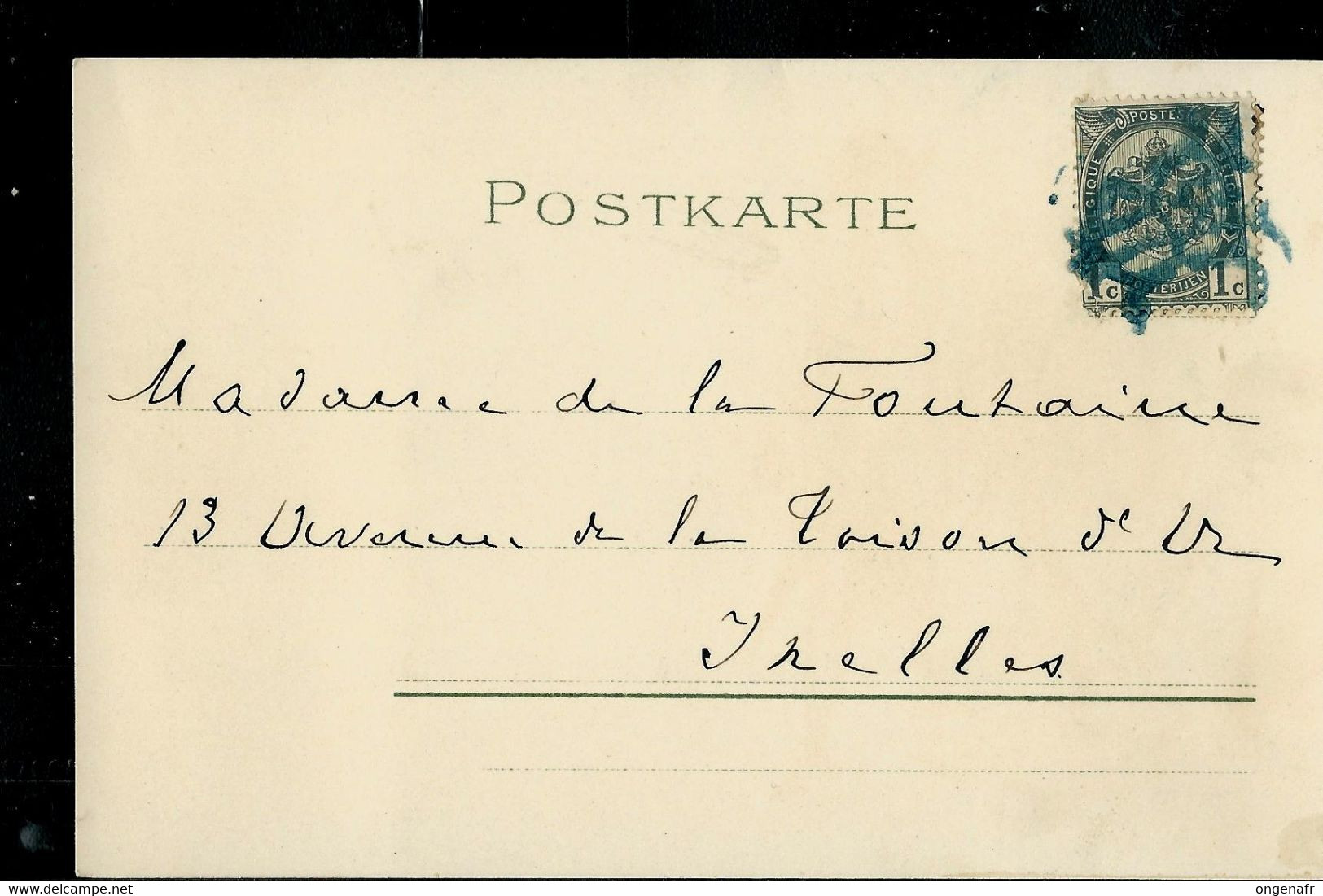 Carte  : Obl. ?? Bleue  Assez Spéciale - Poste Rurale