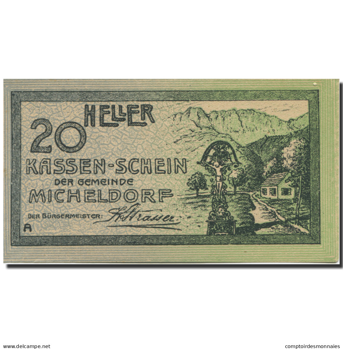 Billet, Autriche, Micheldorf, 20 Heller, Maison, 1920-12-31, SPL, Mehl:FS 612e - Autriche