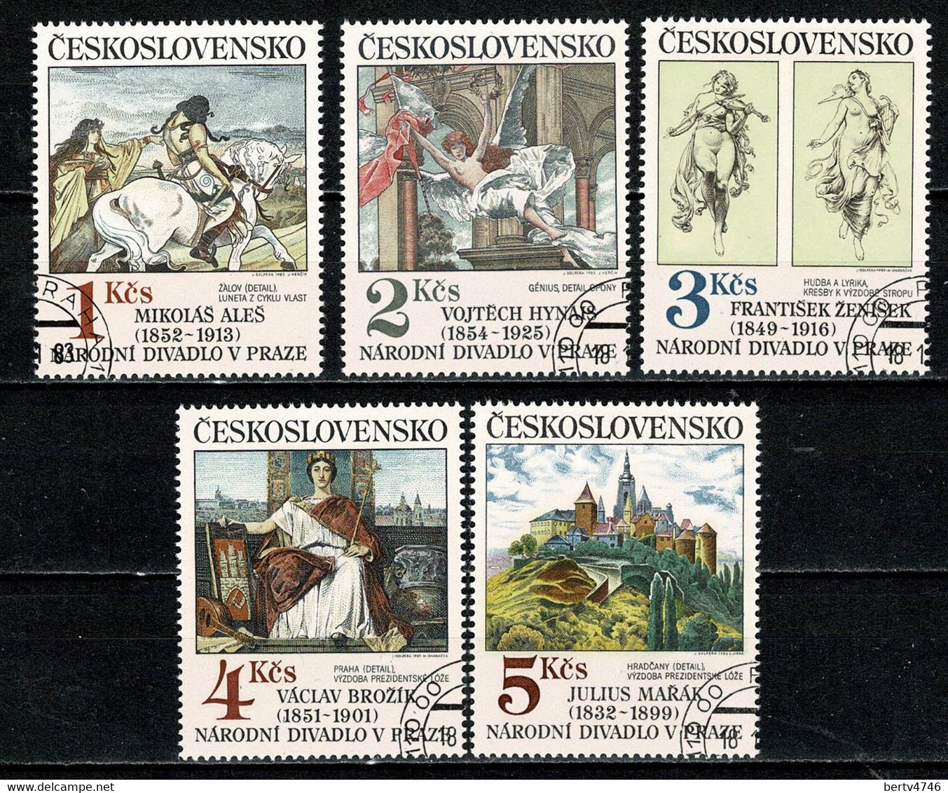 Ceskoslovensko 1983 Yv. 2556/60,  Mi 2737/41  Obl/gebr/used - Gebraucht