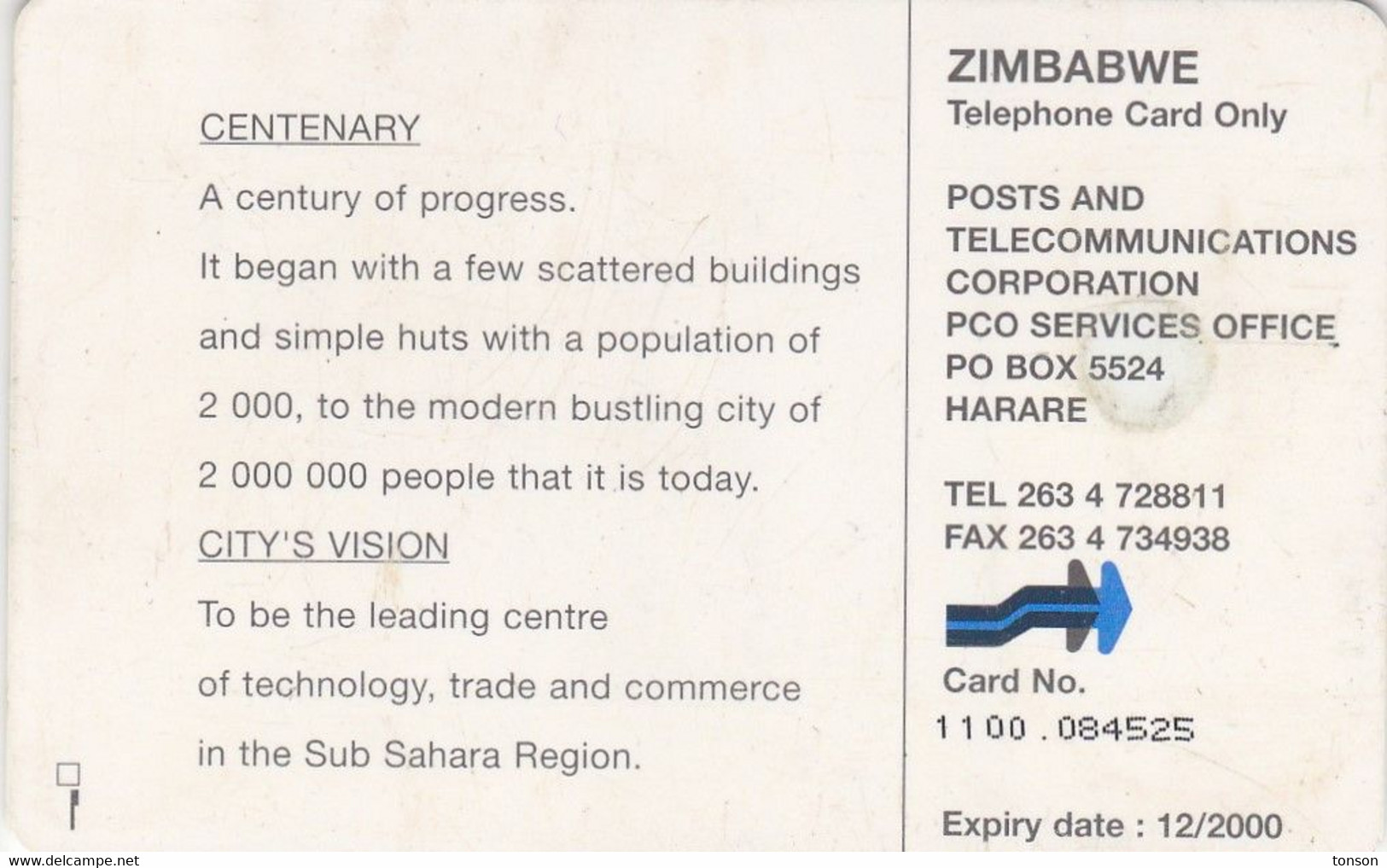 Zimbabwe, ZIM-28, $50, Harare, 2 Scans. - Simbabwe
