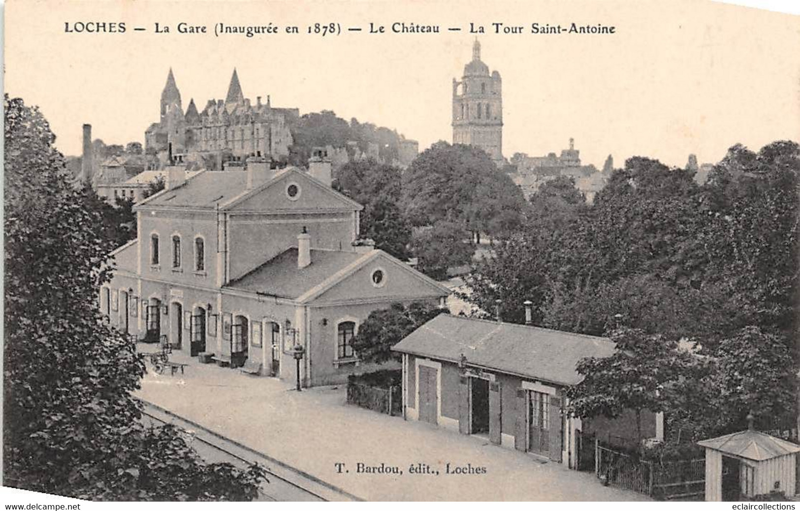 Loches         37          Château. Tour Saint Antoine Et La Gare   (scan) - Loches