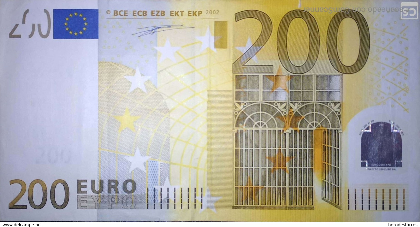 200 EURO ALEMANIA(X), R001A1, First Position Sehr Selten, Low Nummer, DUISEMBERG - 200 Euro