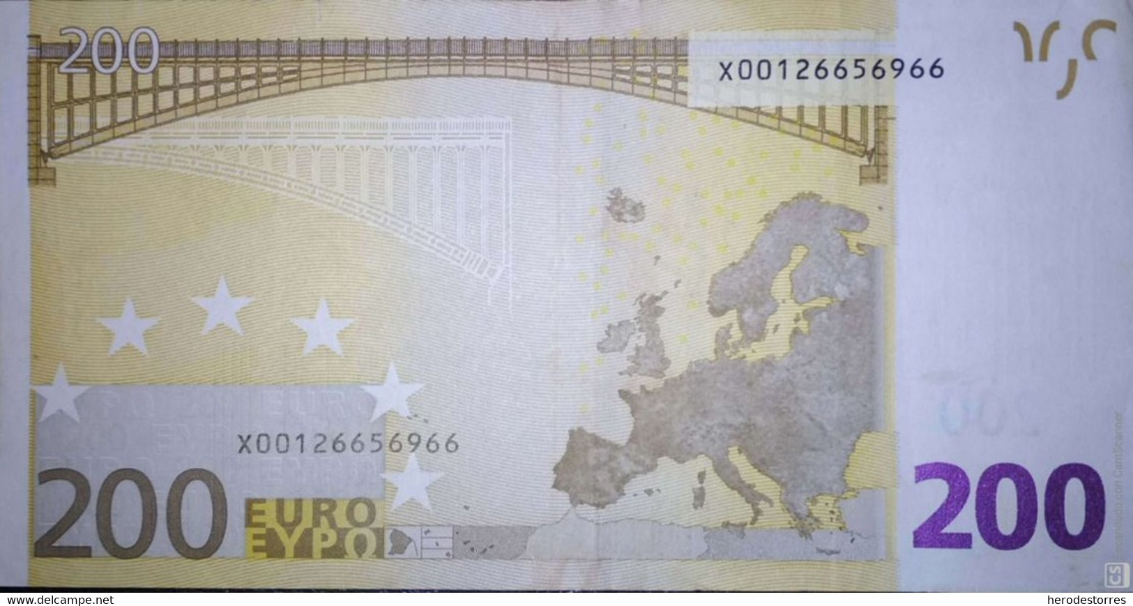 200 EURO ALEMANIA(X), R001A1, First Position Sehr Selten, Low Nummer, DUISEMBERG - 200 Euro