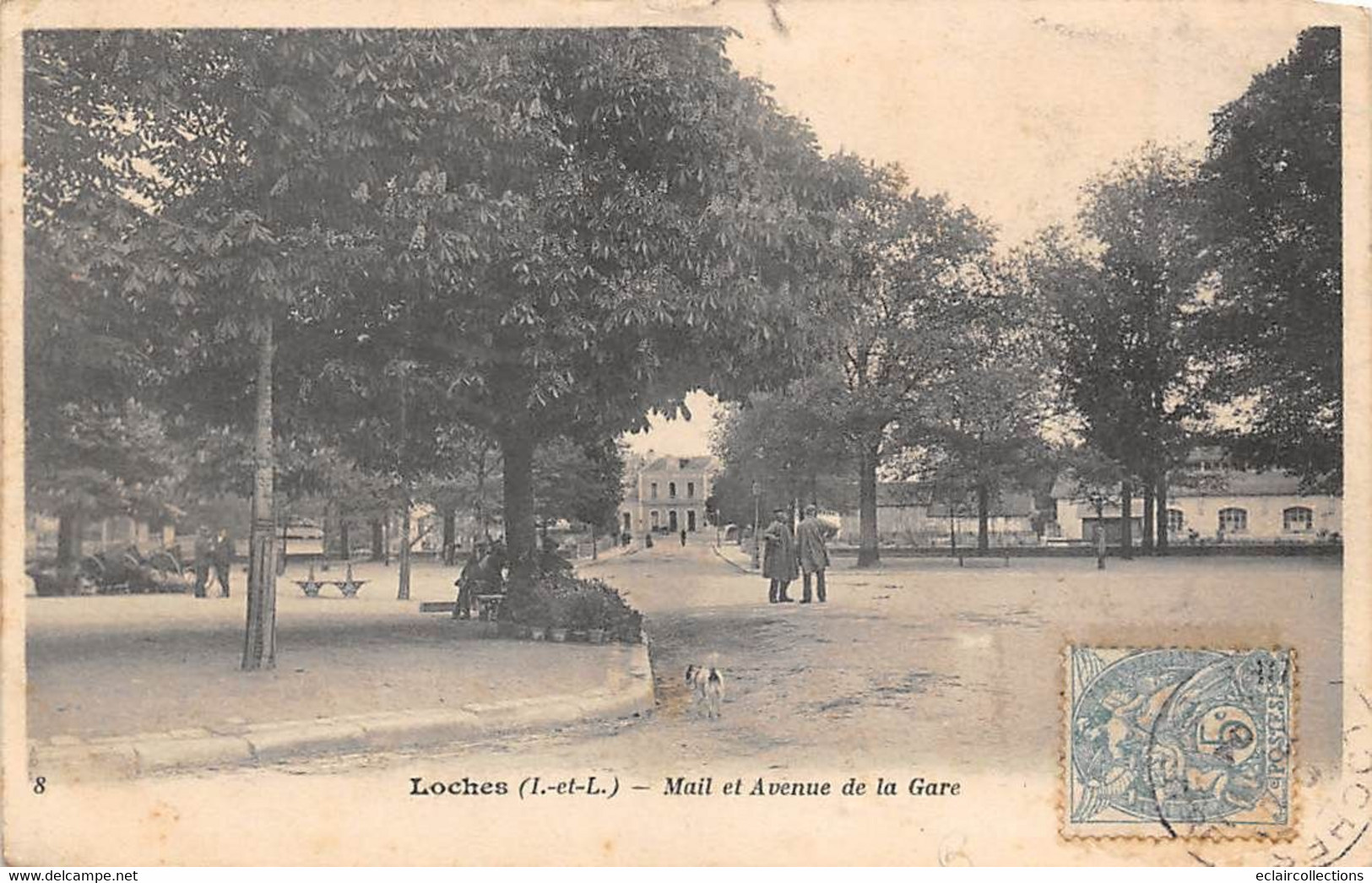 Loches      37         Mail Et Avenue De La Gare      (scan) - Loches