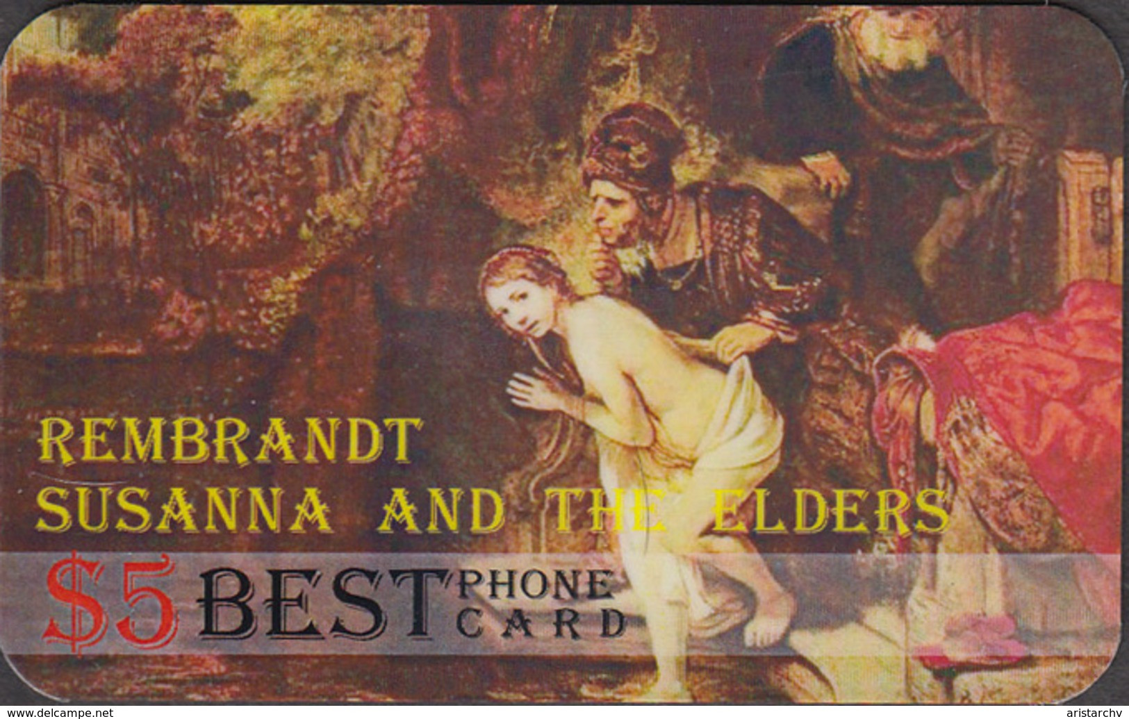 ART REMBRANDT SET OF 4 PHONE CARDS - Malerei