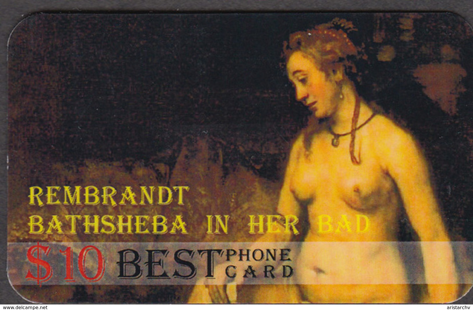 ART REMBRANDT SET OF 4 PHONE CARDS - Malerei