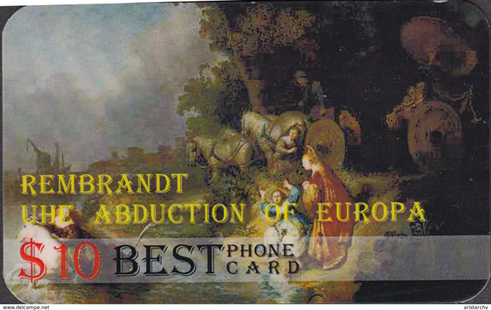 ART REMBRANDT SET OF 4 PHONE CARDS - Peinture