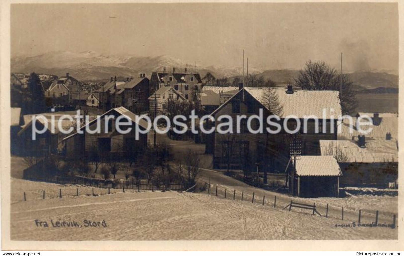 STORD FRA LEIRVIK OLD R/P POSTCARD NORWAY - Noruega