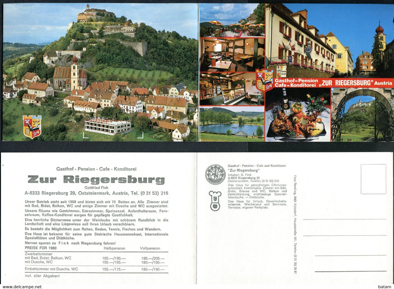 1478 - Austria - Riegersburg - Gasthof - Pension - Castle - Postcard Unused - Riegersburg