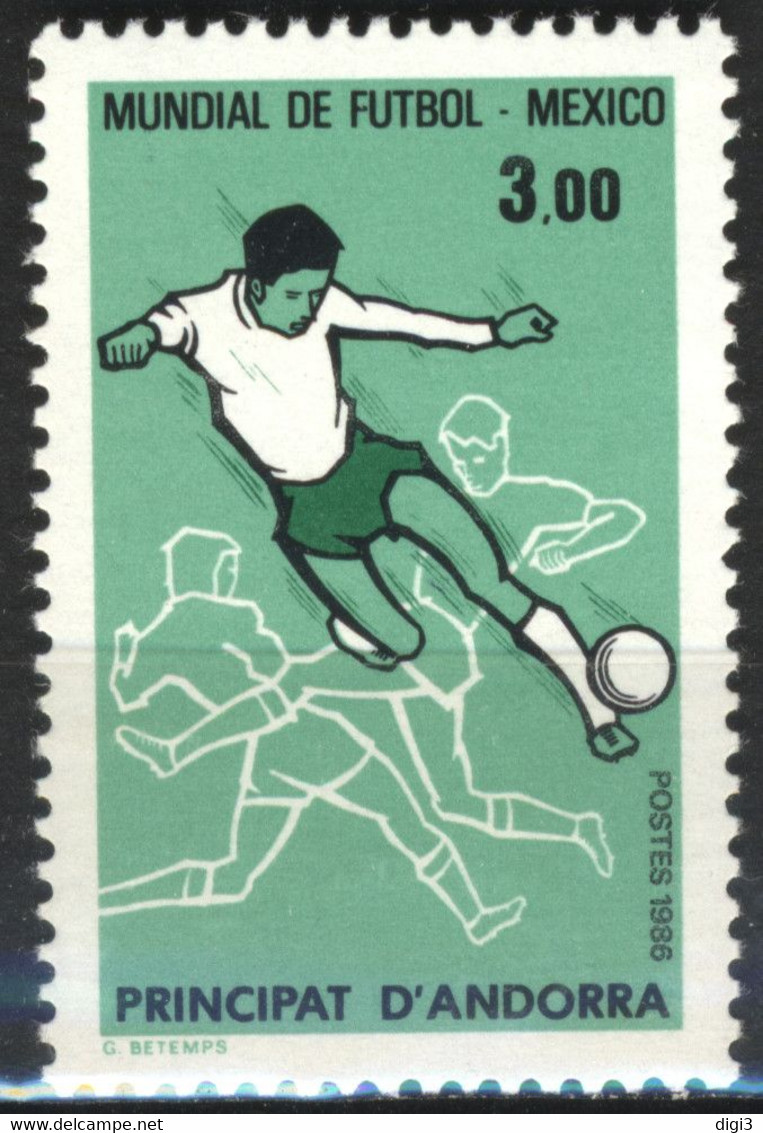 Andorra Fr., 1986, Championnat Du Monde De Football, Mexique, 3,00 F, MNH** - Sonstige & Ohne Zuordnung