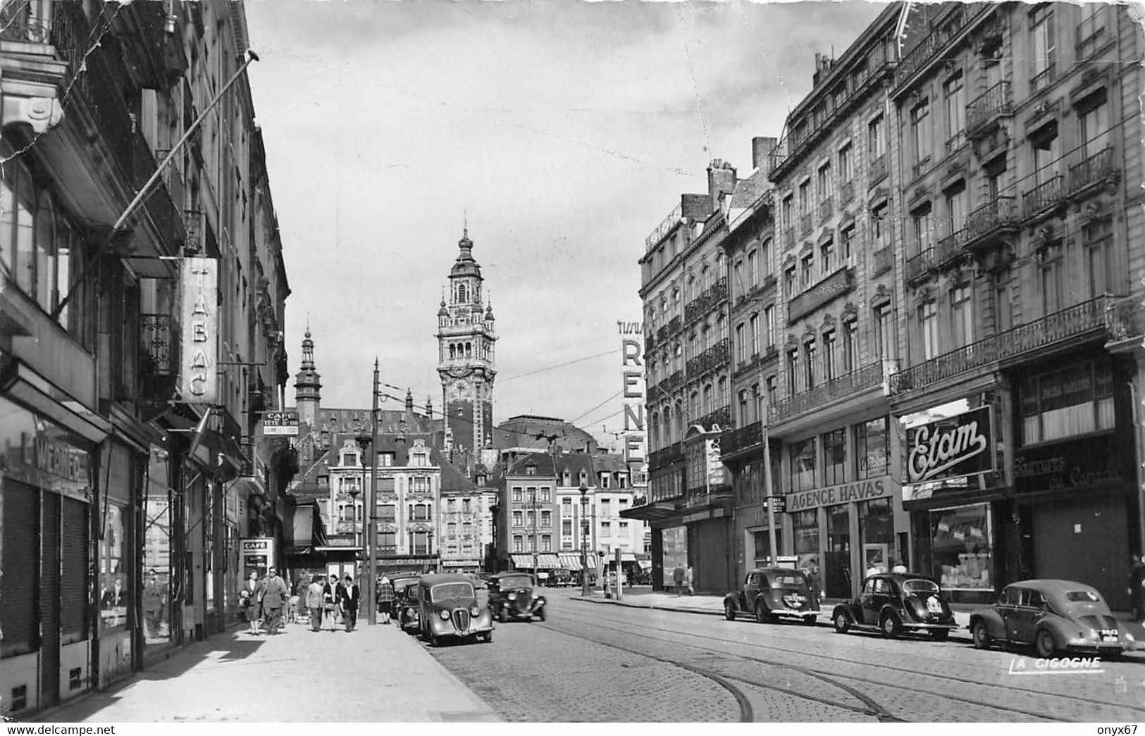 LILLE-59-Nord-Rue Nationale-Agence Havas-Magasin ETAM-Tampon Souscrivez Aux Bons P.T.T Poste Cachet Flamme Visitez Foire - Lille