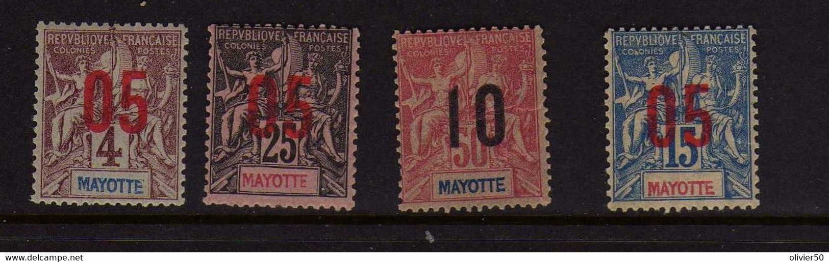 Mayotte (1912) - Type Groupe  Surcharge Neuf* MH - Ongebruikt