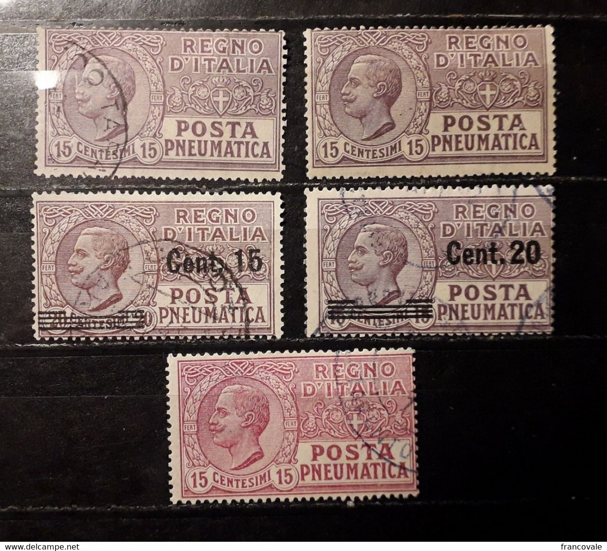 Italia Regno 1913 - 1927 Posta Pneumatica Lotto 5 Francobolli - Poste Pneumatique