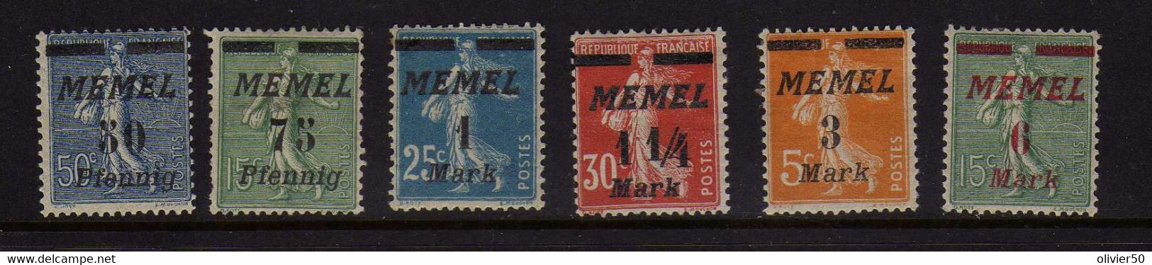 Memel (1922) - Timbres De France Surcharge - Neuf* MH - Unused Stamps