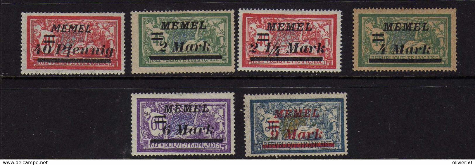 Memel (1922) - Timbres De France Surcharge - Neuf* MH - Ongebruikt