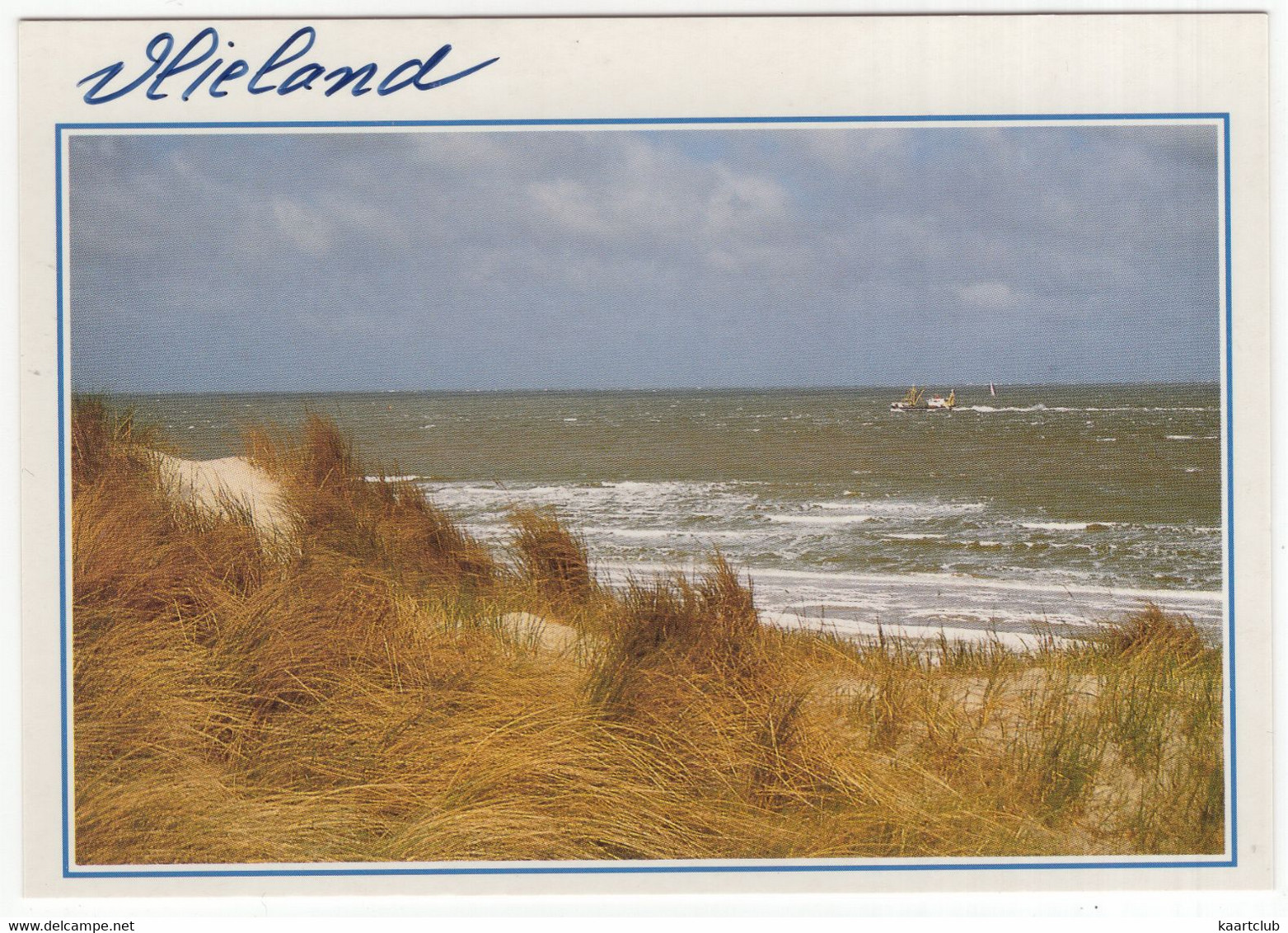 Vlieland - Doorkijkje Duinen En Zee, Schip - (Nederland/Holland) - 201 - Vlieland