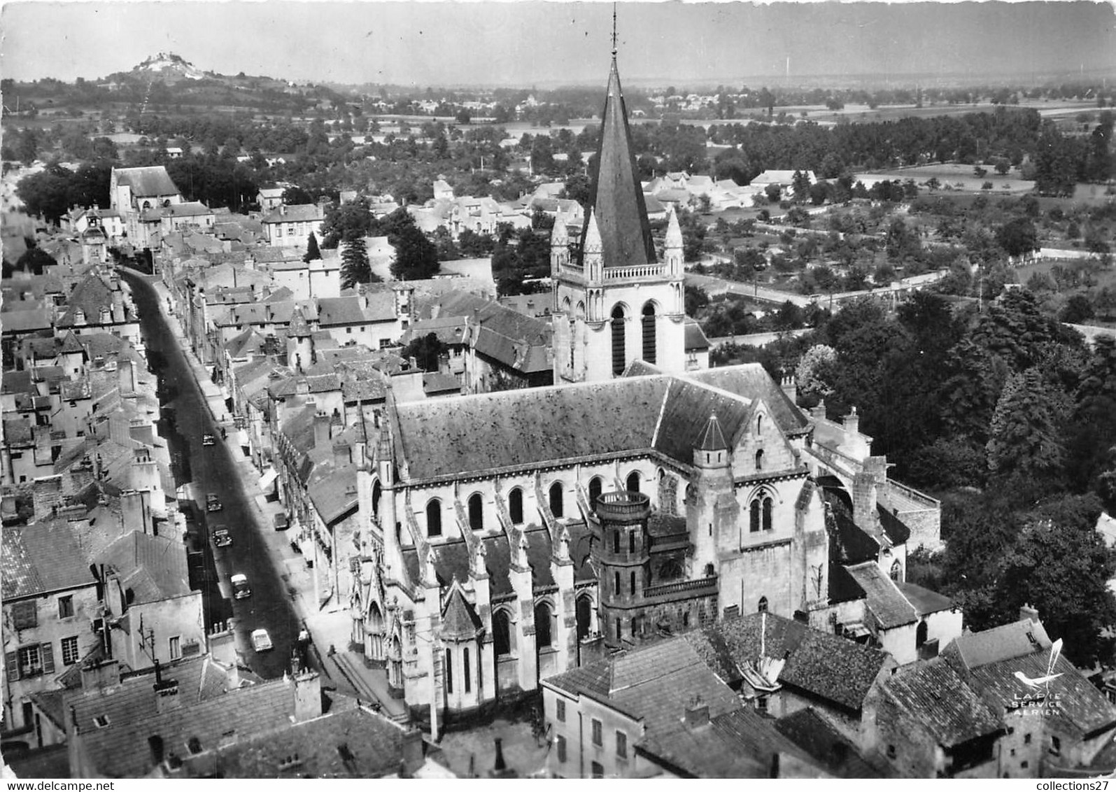 63-AIGUEPERSE- VUE D'AVION EGLISE NOTRE-DAME - Aigueperse