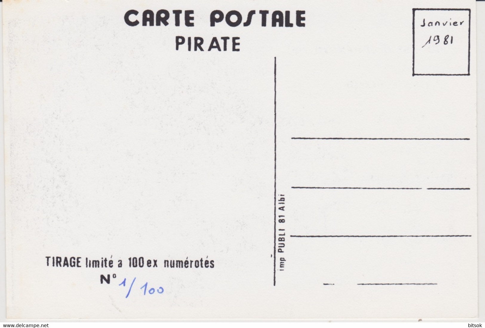 ALBI - Bourse D'échanges  Du Carto Club Tarnais (18 Janvier 1981) - Beursen Voor Verzamellars