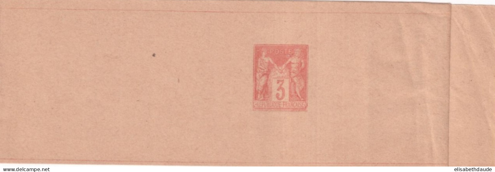 1882 - TYPE SAGE - BANDE ENTIER POSTAL 3c NEUVE - Wikkels Voor Tijdschriften