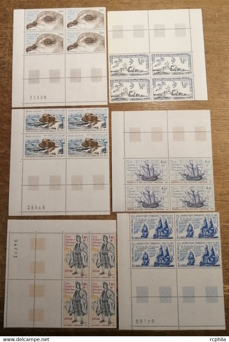 RC 21268 TAAF COTE 44,60€ LOT DE 6 BLOCS DE 4 DIFFERENTS NEUF ** MNH - Nuevos