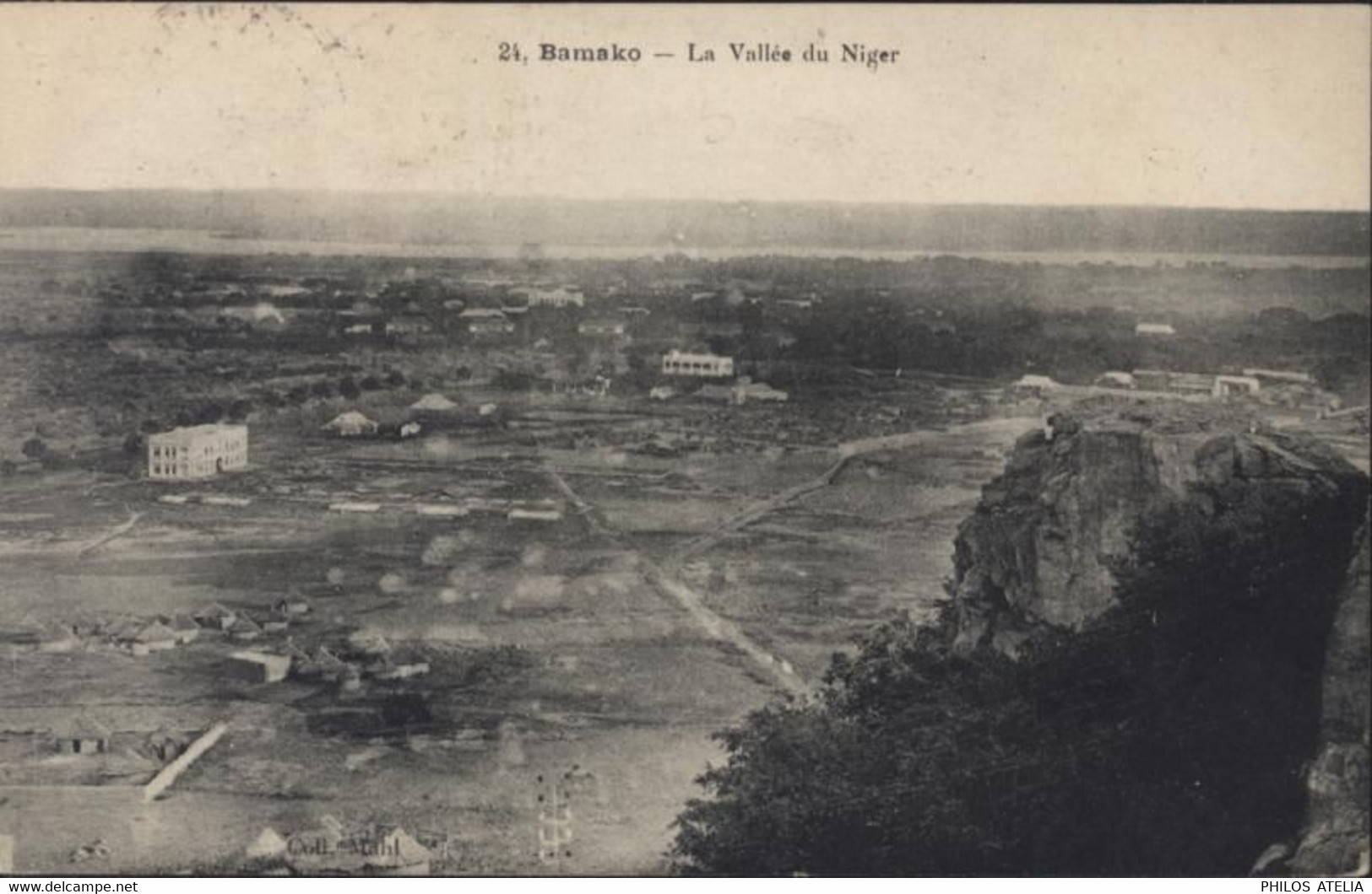 YT 21 Vert + 23 Grenat Et Orange 15c CAD Bamako Koulouba Haut Sénégal Et Niger 1 3 1921 (actuellement Soudan) CPA Bamako - Cartas & Documentos