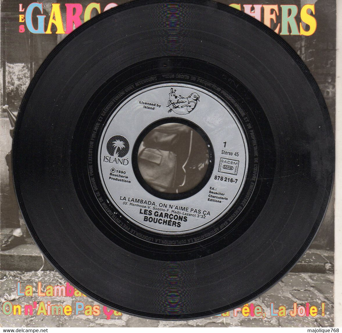 Disque Les Garçons Bouchers - Le Fête - La Lambada On N'aime Pas ça - Island 878216-7 - France 1980 - - Punk