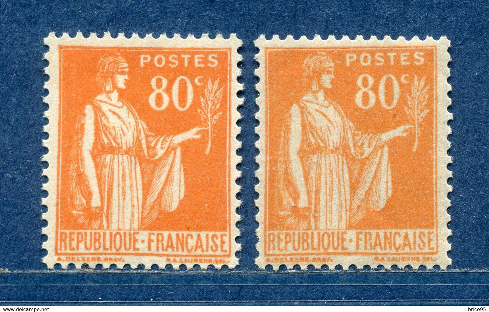 ⭐ France - Variété - YT N° 366 - Couleurs - Pétouilles - Neuf Sans Charnière - 1937 ⭐ - Unused Stamps
