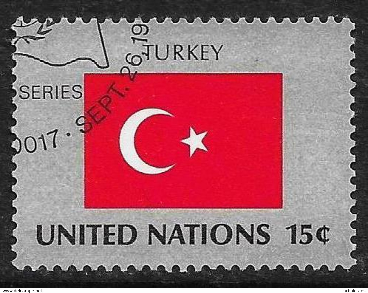 Naciones Unidas - New York - Banderas - Año1980 - Catalogo Yvert N.º 0316 - Usado - - Oblitérés