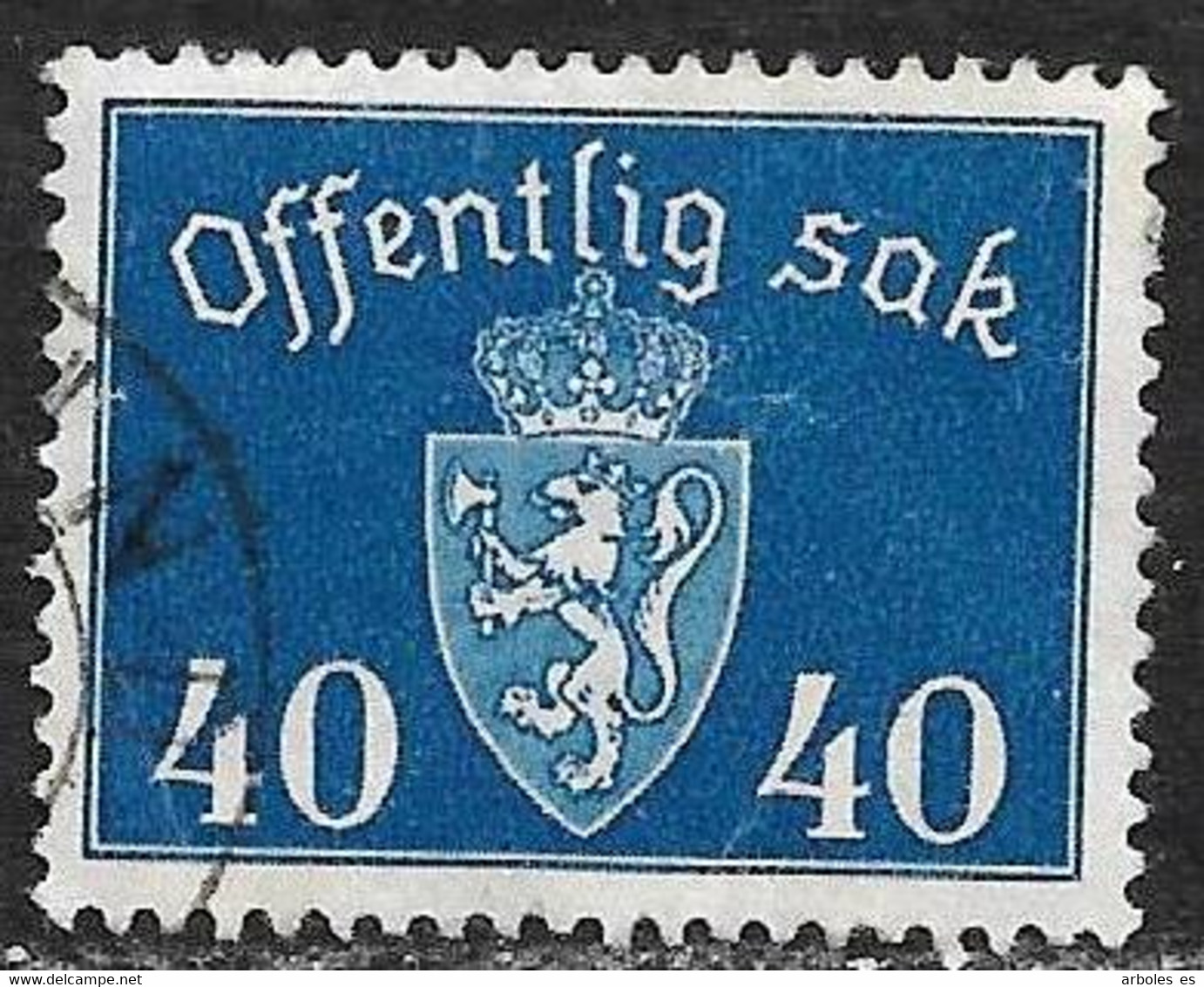 Noruega - Sellos De Servicios - Año1946 - Catalogo Yvert N.º 0056 - Usado - Servicios - Oblitérés