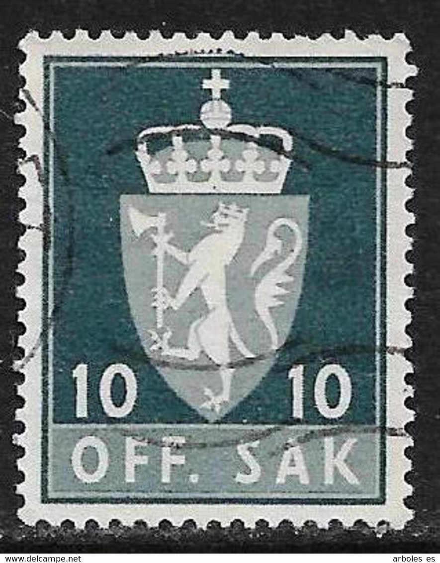 Noruega - Sellos De Servicios - Año1955 - Catalogo Yvert N.º 0068 - Usado - Servicios - Oblitérés