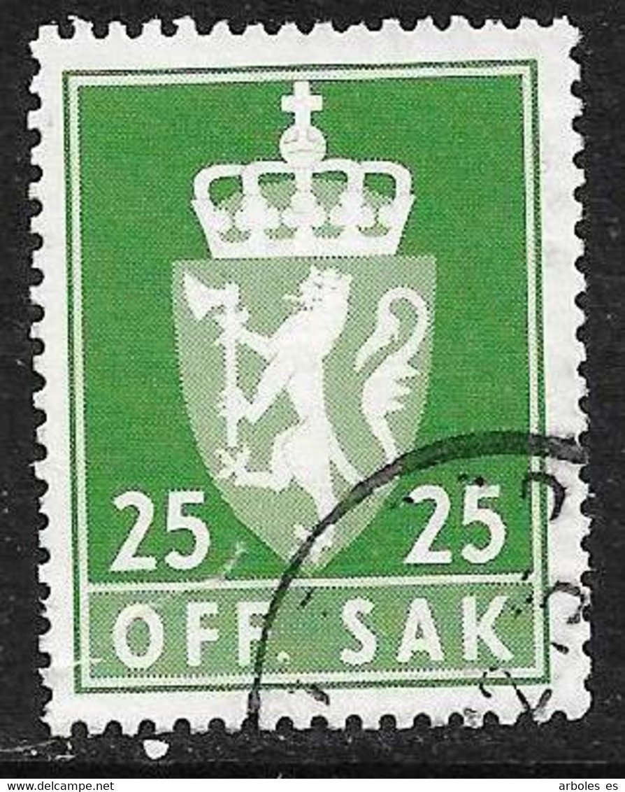 Noruega - Sellos De Servicios - Año1955 - Catalogo Yvert N.º 0071 - Usado - Servicios - Oblitérés