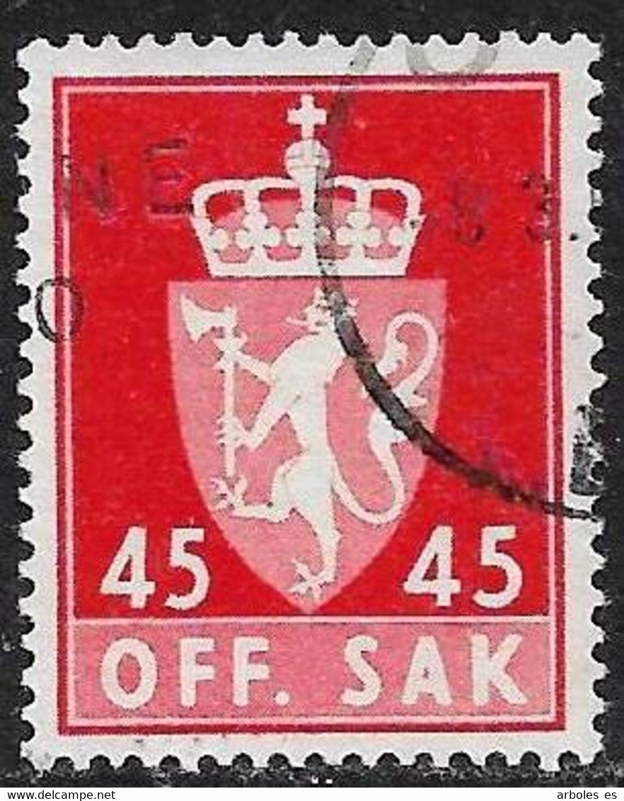 Noruega - Sellos De Servicios - Año1955 - Catalogo Yvert N.º 0077 - Usado - Servicios - Oblitérés
