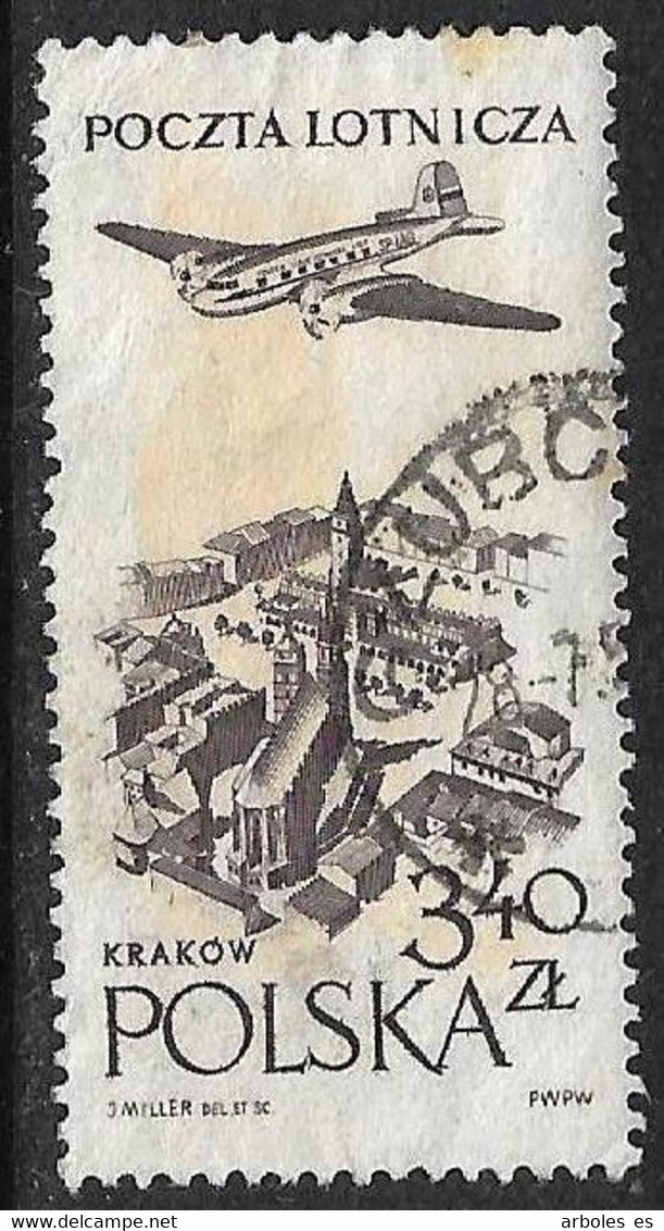 Polonia - Serie Básica - Año1957 - Catalogo Yvert N.º 0043 - Usado - Aéreo - Usati